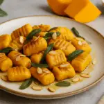 Vegane Kürbis-Gnocchi mit Salbei-Mandel-Butter