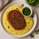 Fermentierte Linsen-Steaks mit Kräuter-Polenta