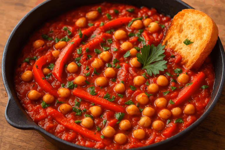Vegane Shakshuka mit Kichererbsen