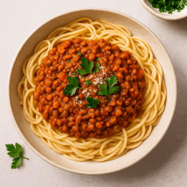 Vegane Linsen Bolognese