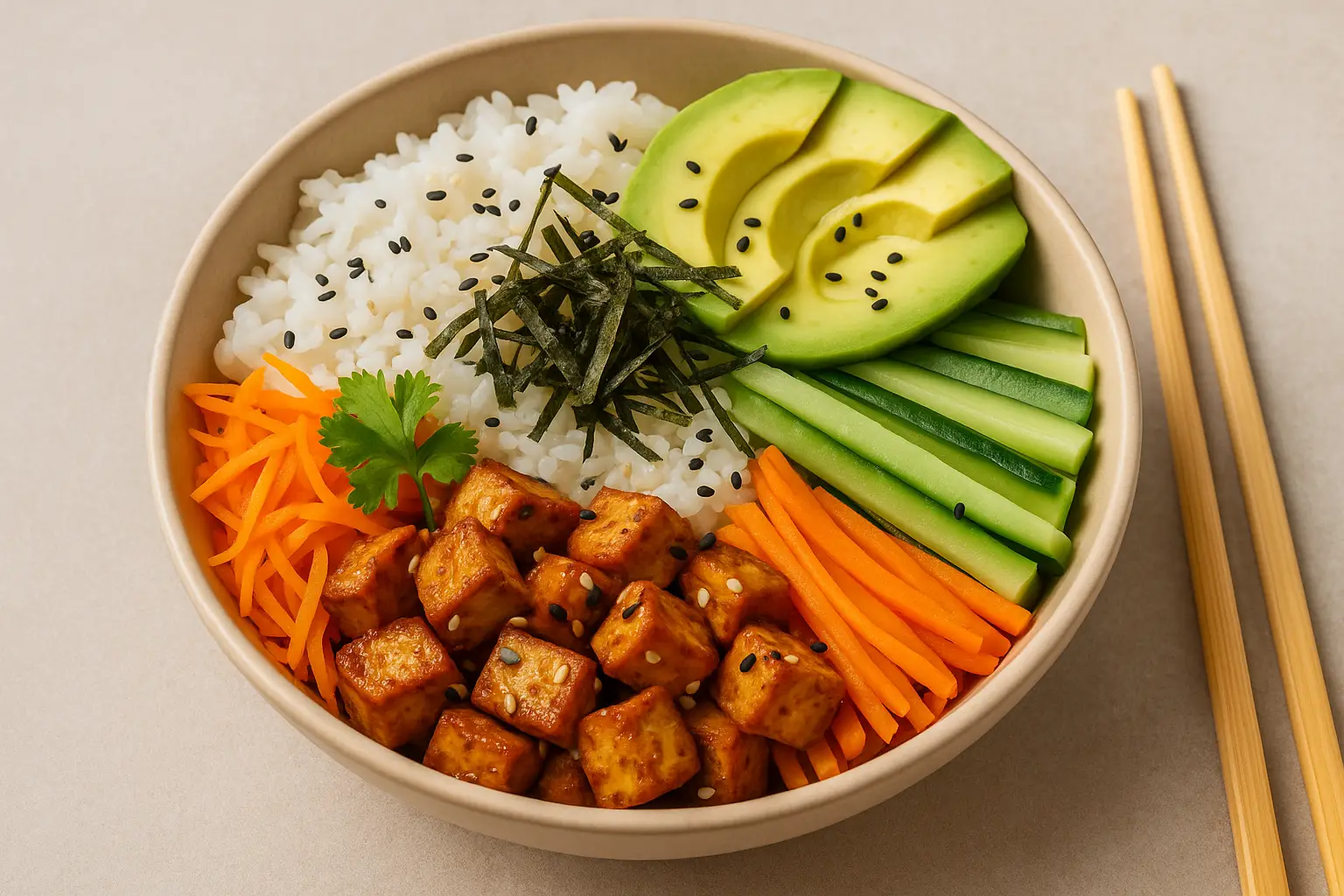 Vegane Sushi-Bowl
