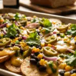 Vegane Silvester Kartoffel Nachos mit Käsesauce