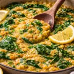 Cremige Zitronen-Linsen-Pfanne für kalte Tage