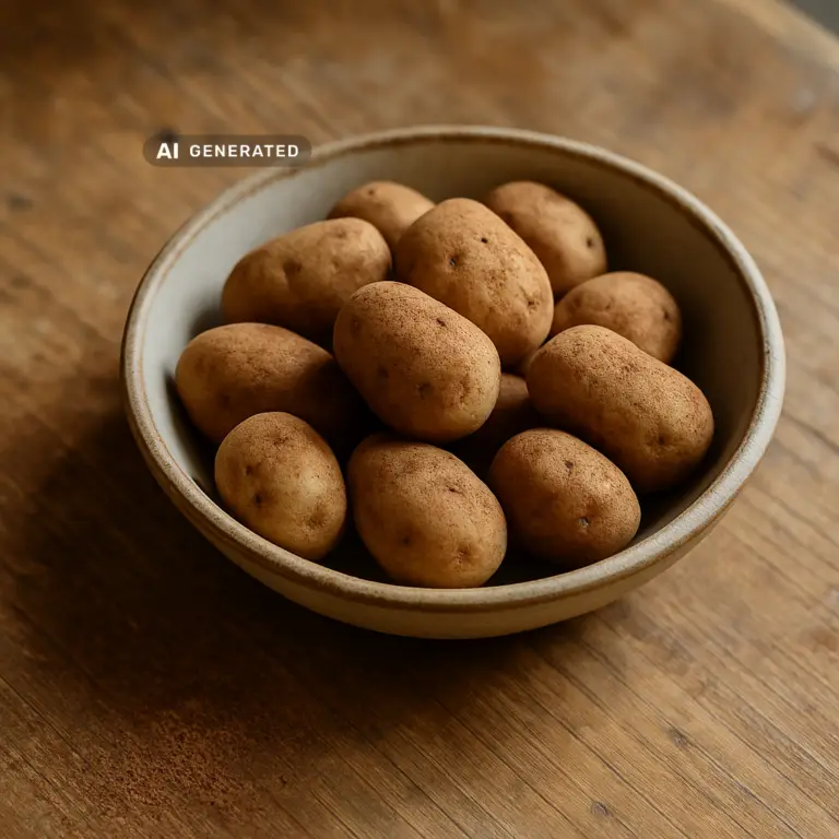 Vegane Marzipankartoffeln in Kakao und Zimt gewälzt, in einer Schale angerichtet
